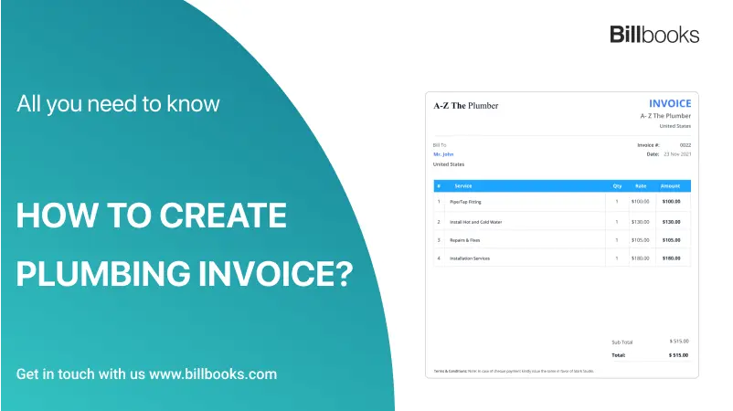 Create a plumbing invoice