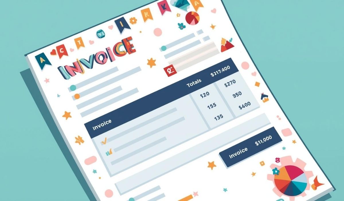 Illustration of a Appealing Invoice