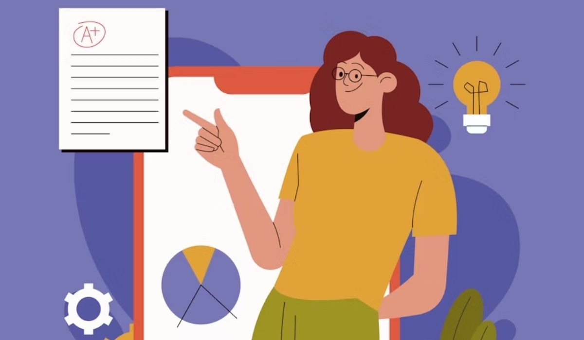 Illustration of a woman choosing a billing partner