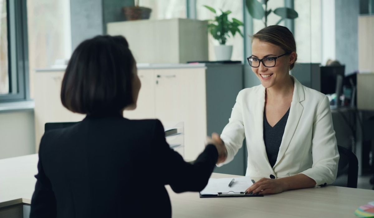 female boss hiring a candidate