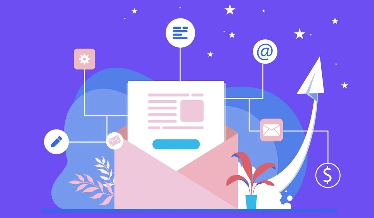 Illustration of a invoice sent through email