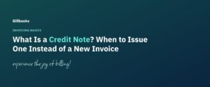What is a credit note, invoicing basics illustration, Billbooks