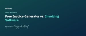 Free invoice generator vs invoicing software comparison, Billbooks