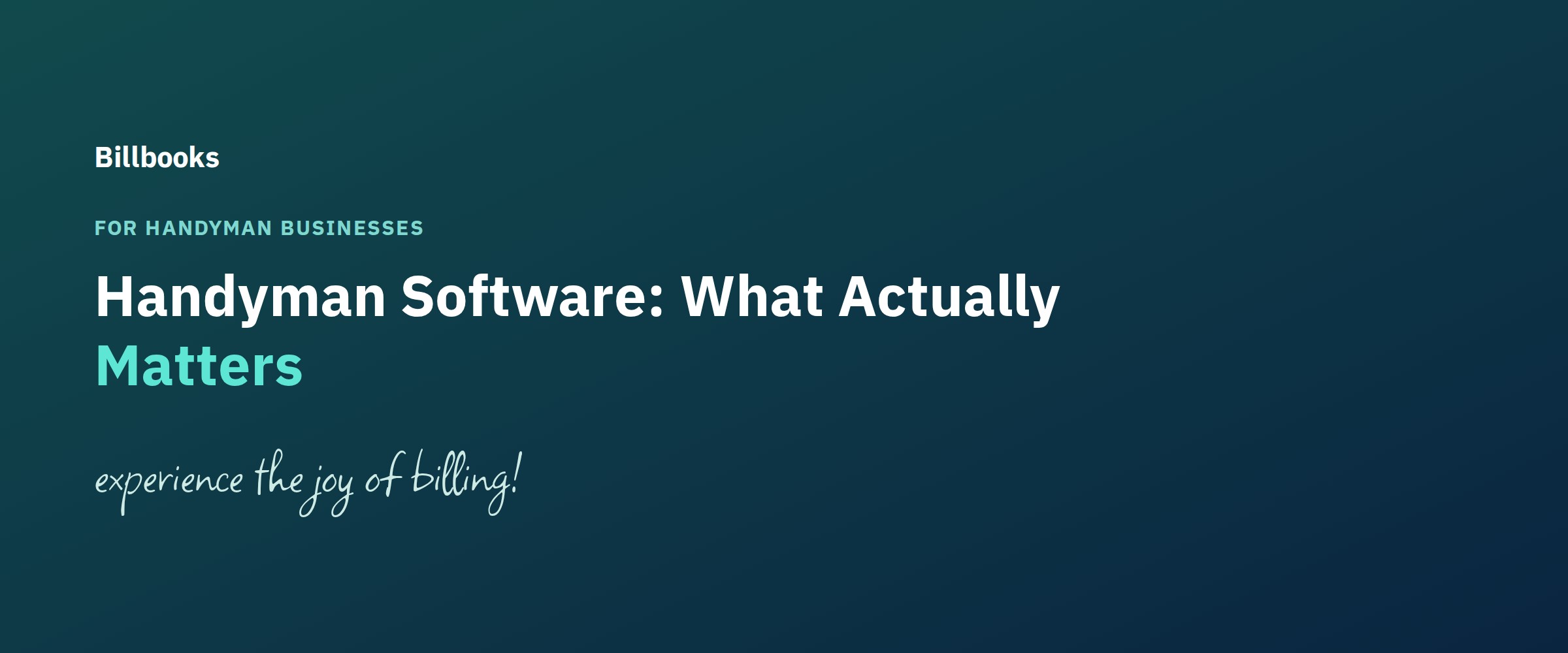 Handyman Software: What Actually Matters for Invoicing