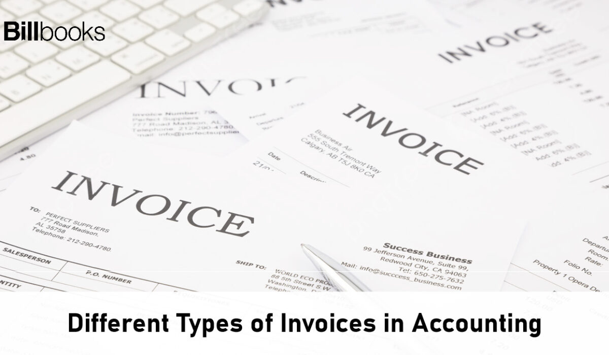 Banner Different Types of Invoices in Accounting