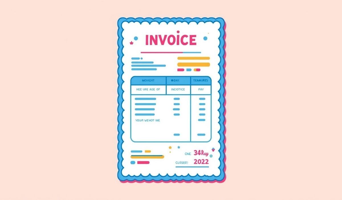 Illustration of a basic invoice