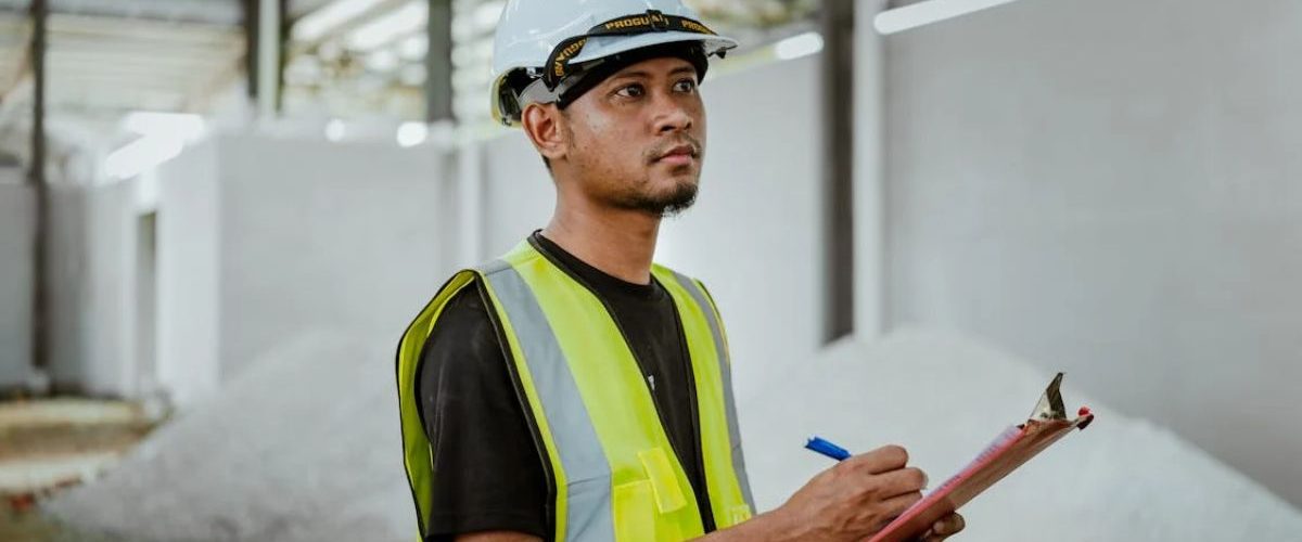 A contractor supervising a site