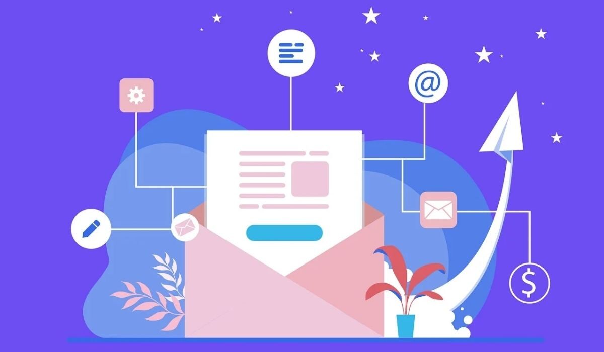 Illustration of a invoice sent through email