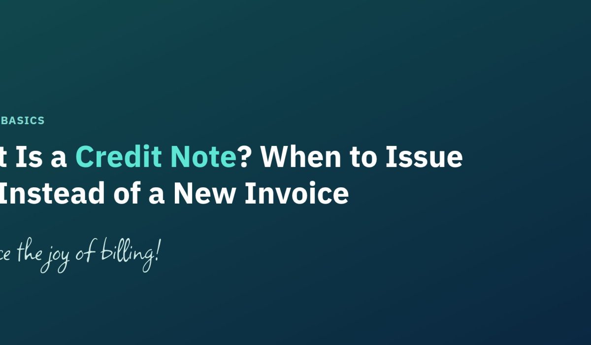 What is a credit note, invoicing basics illustration, Billbooks